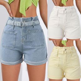 Women's Shorts Women's Summer Flower Bud Denim With Belt High Short Dress For Women Sweaters Womens Long Jean