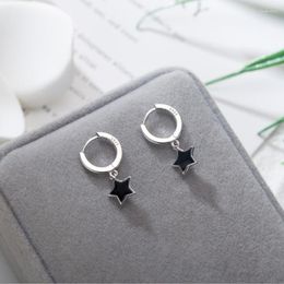 Dangle Earrings VENTFILLE Silver Color Star For Women Girl Gift Korean Personality Black Glaze Sweet Jewelry Dropship Wholesale