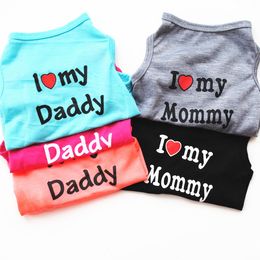 Dog Apparel Cute Printed Summer Pets tshirt Puppy Dog Clothes Pet Cat Vest Cotton T Shirt Pug Apparel Costumes Dog Clothes for Small Dogs 230625