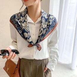 Scarves Women Spring And Autumn Korean Cashew Flower Small Square Scarf Thin Fashion Decorative Versatile