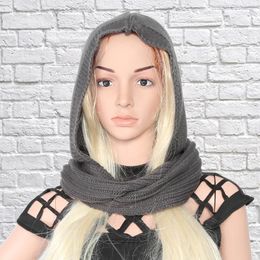 Scarves Unique Scarf Shawl Soft Practical Hooded Solid Color Skin-friendly