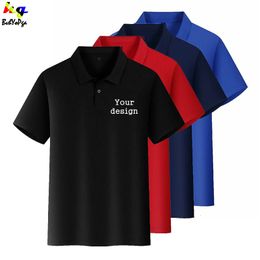 Polos Niestandardowe krótkie t-shirt Mężczyźni i kobiety Dzieci Szybkie suszące polo print po rodzinne odzież 230625