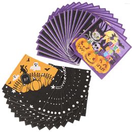 Table Napkin 2 Packs Halloween Decorative Beverage For