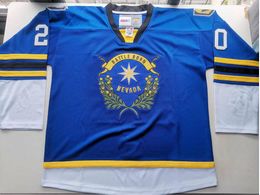 College Hockey Wears Physical photos Henderson Silver Knights Nevada Day 20 Paul Thompson Men Youth Women Vintage High School Size S-5XL or any name and number jersey