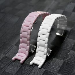 Watch Bands Top Brand Accessories Notch Strap Zirconia Ceramic With 20mm 13mm Width Black White And Pink Deli22