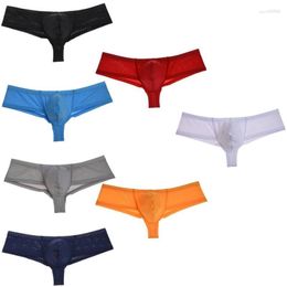 Underpants 7PCS/Lot Comfy Breathable Holes Sexy Men's Boxers Underwear Fashion Design Pure Colour Male Pouch Boxer Shorts