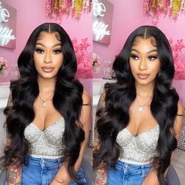 HD Lace 40 inch Brazilian Body Wave 13x6 Transparent Lace Front Human Hair Wigs 4x4 Lace Closure Frontal Wig For Women