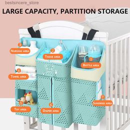 Portable Baby Crib Hanging Storage Bag Baby Cot Bed Crib Organiser Toy Diaper Pocket for Newborn Crib Bedding Set Baby Stuff Sac L230522