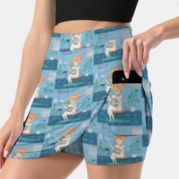 Skirts Banjo Girl Women's Skirt Sport Skort With Pocket Fashion Korean Style 4Xl Girls Music Blue Musical