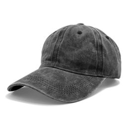 Vintage Washed Cotton Baseball Caps for Women Men Soft Top Solid Colour Sun Hats Spring Summer Snapback Hat Customise Logo
