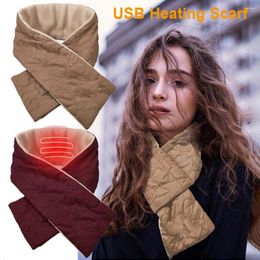 Scarves Heated Neck Scarf 3 Gears Temperature Warm Safe USB Charging Brace Unisex 5 Seconds Instant Heating Winter