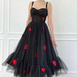 Casual Dresses Sylph Mesh Love Pleated Strap Dress French Swing Skirt Long Temperament Personality Elegant Princess Skirts