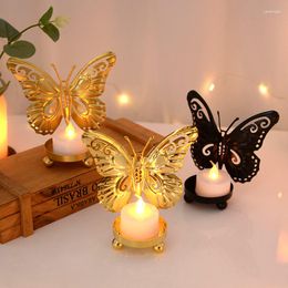 Candle Holders Iron Butterfly Holder Girls Birthday Party Decorations Tea Wax Dining Room Wedding Table Centerpieces Decor
