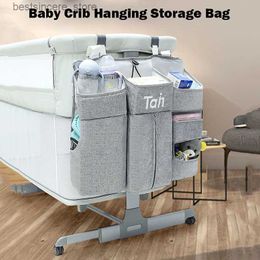 Baby Newborn Bed Storage Organiser Crib Hanging Storage Bag Caddy Organiser For Baby Essentials Bedding Set Diaper Storage Bag L230522