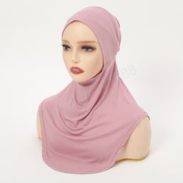 Modal Cotton Jersey Instant Inner Cap Muslim Hijab Bonnet Underscarf Stretchy Turban Headscarf Full Neck Cover Islamic Hat