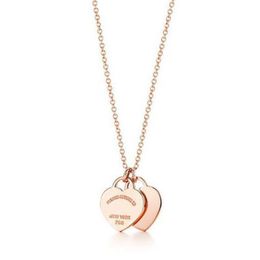 Tiffany Collana con ciondolo a forma di cuore Collana con amore Gioielli da donna Bracciale stilista Squisita fattura ufficiale del marchio Classico