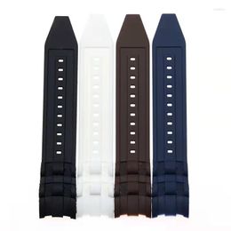 Watch Bands 26mm Black Blue White Coffe Waterproof Rubber Silicone Men's Band Bracelet Strap Suitable For Deli22