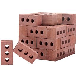 Tools Workshop 24Pcs Mini Cement Cinder Bricks Build Your Own Wall Red juguetes kids toys gifts 2023 230621