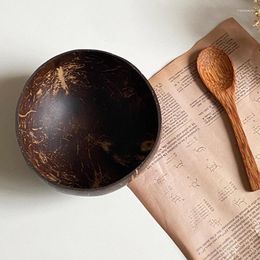 Bowls Wooden Coconut Bowl Natural Shell Kitchen Tableware Rice Ramen Salad Home Decorative Dinnerware