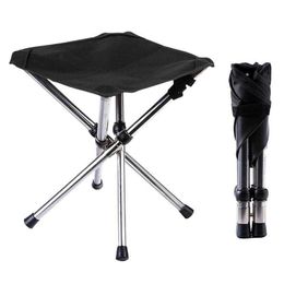 Camp Furniture Outdoor Folding Stool Camping Tripod Stools Portable Fishing Chair Mini Picnic Chair Bench For Camping Fishing AccessoriesHKD230625