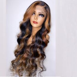 Lace Front Wig Omber Highlight Colour Human Hair Hairstyle Soft With Baby