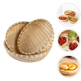 Dinnerware Sets Basket Fake Bamboo Craft Fruit Organiser Home Bread Holder Storage