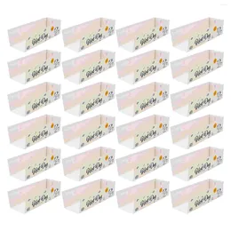 Gift Wrap 100 Pcs Dog Box White Dishes Corn Dogs Trays Sandwich Serving Paper Disposable Food Boxes Go
