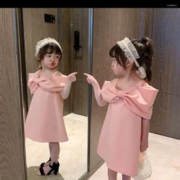 Girl Dresses 2023 Girls Fashion Summer Dress Beautiful Big Bow Princess Birthday Children Clothes Vestido Clothing