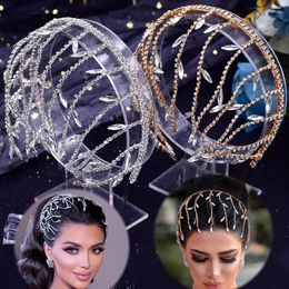 Hair Clips Fashion Crystal Rhinestone Bridal Tiaras And Crowns Foldable Variable Shape Headband For Women Bride Wedding Accessories