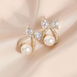 Stud Earrings South Korea Fashion Baroque Pearl Temperament Personality Versatile Pendant Elegant Jewelry For Women