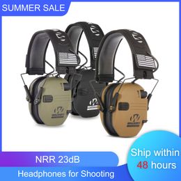 Tactical Earphone Earmuffs Active Headphones for Shooting Electronic Hearing protection Ear protect Noise Reduction active hunting headphone 230621