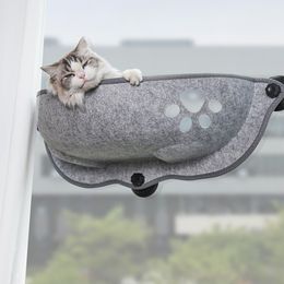 Cat Beds Furniture Cat Window Hammock With Strong Suction Cups Pet Kitty Hanging Sleeping Bed Storage For Pet Warm Ferret Cage Cat Shelf Seat Beds 230625