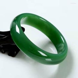 Bangle Natural Green Jade Hand-carved Bracelet Women Bracelets Jewelry Jadeite Melv22