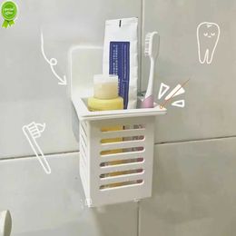 New Punch-Free Toothpaste Holder Storage Rack Wall Mounted Toothpaste Toothbrush Organizer Bathroom Rack Kitchen Storage Box