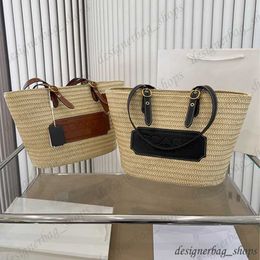 New Designer Bags Straw Bags Leather Shoulder Tote Women Fashion Tot Bag Large Capacity Shoulder Bag Casual Beach Bag Shopping Bag 230524