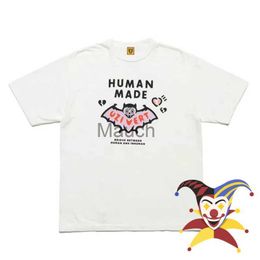 Men's T-Shirts Pink Bat Human Made T Shirt Slub Cotton Men Women Tees Tshirts J230625