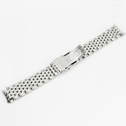 Watch Bands 22mm Stainless Steel Curved End Bead Of Rice Band Strap Fit For SKX 007 Deli22