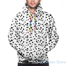 Men's Hoodies Mens Sweatshirt For Women Funny Dalmatian Print Casual Hoodie Streatwear