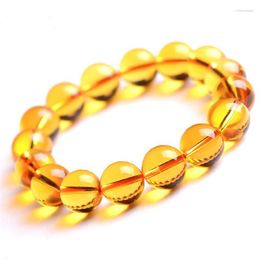 Strand High Quality Natural 6A Brazil Citrines Stone Bracelet Fashion Charm Women Men DIY Jewellery Lucky Bracelets For Lover Gifts