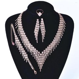 Necklace Earrings Set For Women Rhinestone Choker Bridal Wedding Luxury Prom Fashion Show Accessories CORUIXI N305119