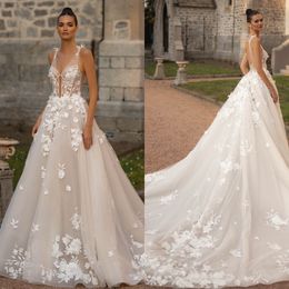 Line Berta A Dresses For Bride V Neck Wedding Dress Vestidos De Novia Backless Appliques Designer Bridal Gowns estidos ppliques signer