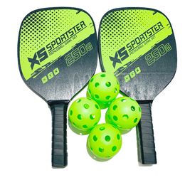 Squash Racquets Pickleball Rackets Set Pickleball Paddle Set of 2 Rackets and 4 Pickleballs Balls Pickle-Ball Racquet w Balls Sports Accessory 230621