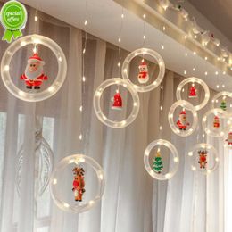 Christmas Home Decoration Curtain Light LED Fairy Festoon Ring Light String for Party Wedding New Year Garland Outdoor Garden