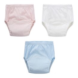 Tygblöjor 3st Baby Diaper Training Pants Spädbarnsblöjor Bomull Underbyxor Blandad färg 230625