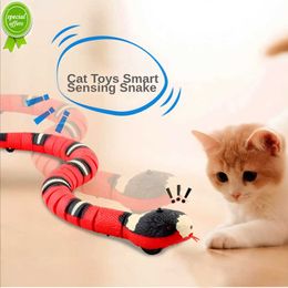 Cat Interactive Toys Smart Sensing Snake Electric Trickster Cat Toys USB Charging Cat Accessories For Pet Dogs Game Play Toy
