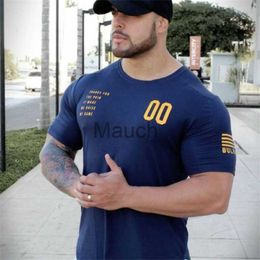 Men's T-Shirts Summer New breaable Leisure sports men Round collar tshirt Tight scle cotton bodybuilding tee shirts tops gyms J230625