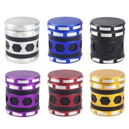 Colourful Aluminium Alloy 65MM Smoking Portable Herb Tobacco Grind Spice Miller Grinder Crusher Grinding Chopped Muller Handpipes Innovative Cigarette Holder