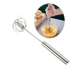 1pc Egg Beater Manual 304 Stainless Steel Press Type Semi-automatic Egg Mixer Household Baking Cream Whizzer
