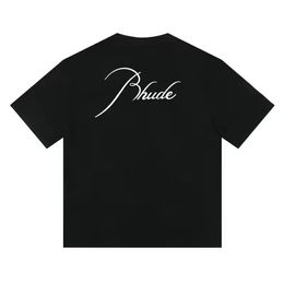 Designer Clothing Hot Mens T Shirts Ss Rhude High Quality T Shirt Mens Spring Autumn Letter Print Short Sleeve Us Size M Xxl Unisex t-shirt fashion Women's clothing YHIF