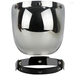 Motorcycle Helmets Helmet Vintage 3 Button Bubble Shield Visors Lens General Open Face Jet Accessories